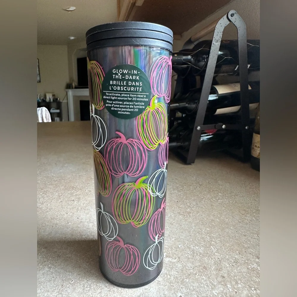 Starbucks Halloween Glow in The Dark Pumpkin Tumbler, 16 fl oz, Grande